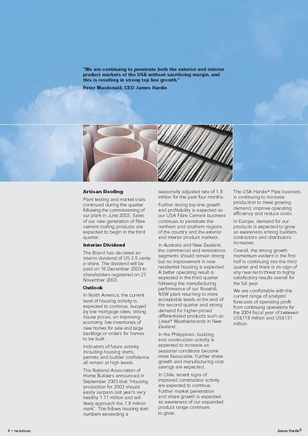 (HARDIE NEWS)