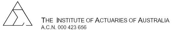 (THE INSTITUTE OF ACTUARIES OF AUSTRALIA LOGO)