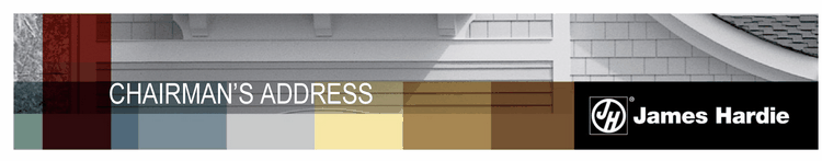 (JAMES HARDIE CHAIRMAN'S ADDRESS LETTERHEAD)