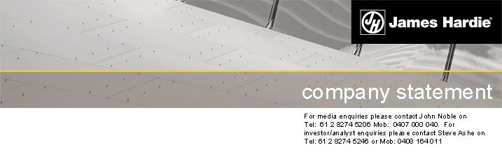 (COMPANY STATEMENT LETTERHEAD)