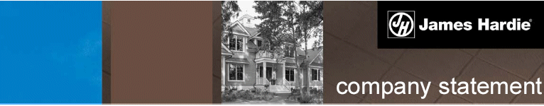 (JAMES HARDIE LETTERHEAD)
