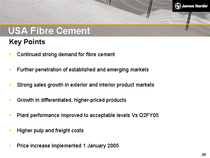(USA FIBRE CEMENT KEY POINTS IMAGE)
