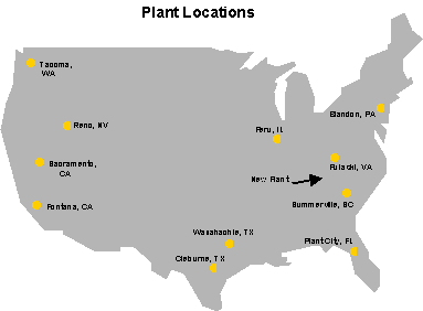 (PLANT LOCATIONS MAP)