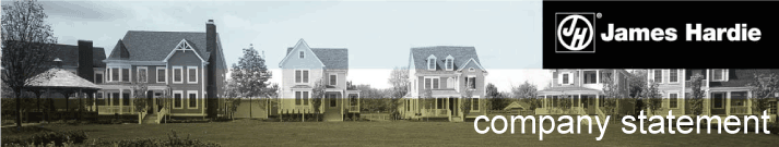 (JAMES HARDIE COMPANY STATEMENT LOGO)
