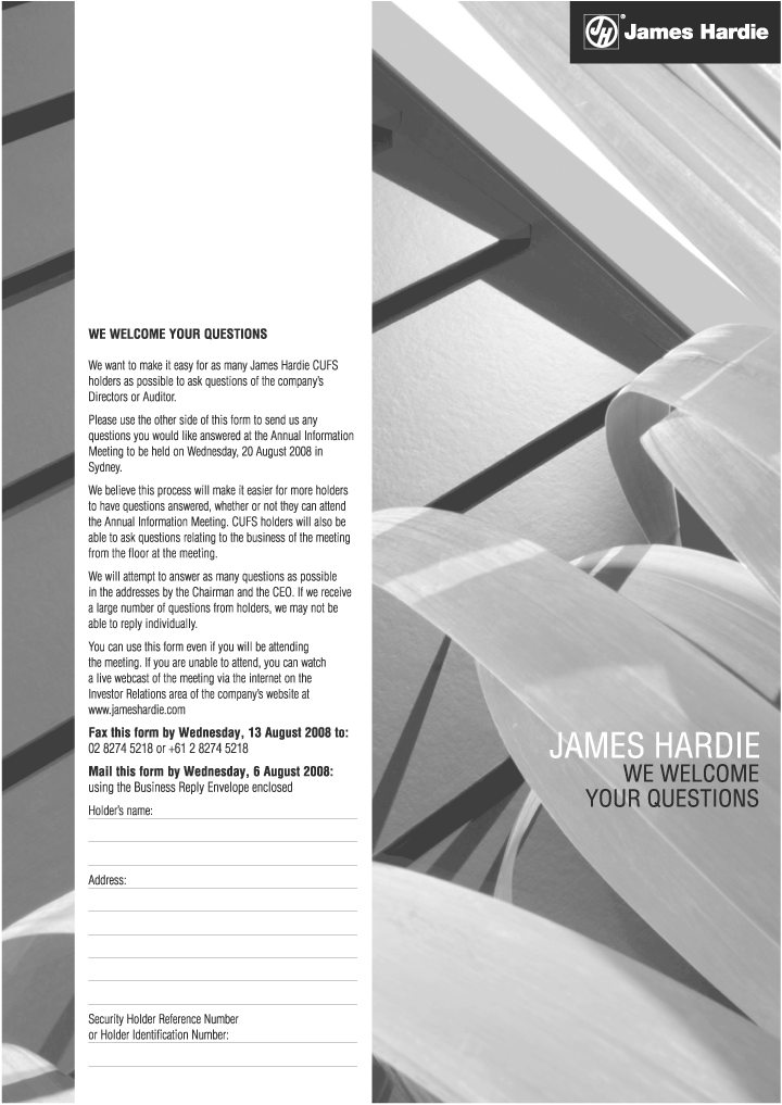 (JAMES HARDIE LOGO)